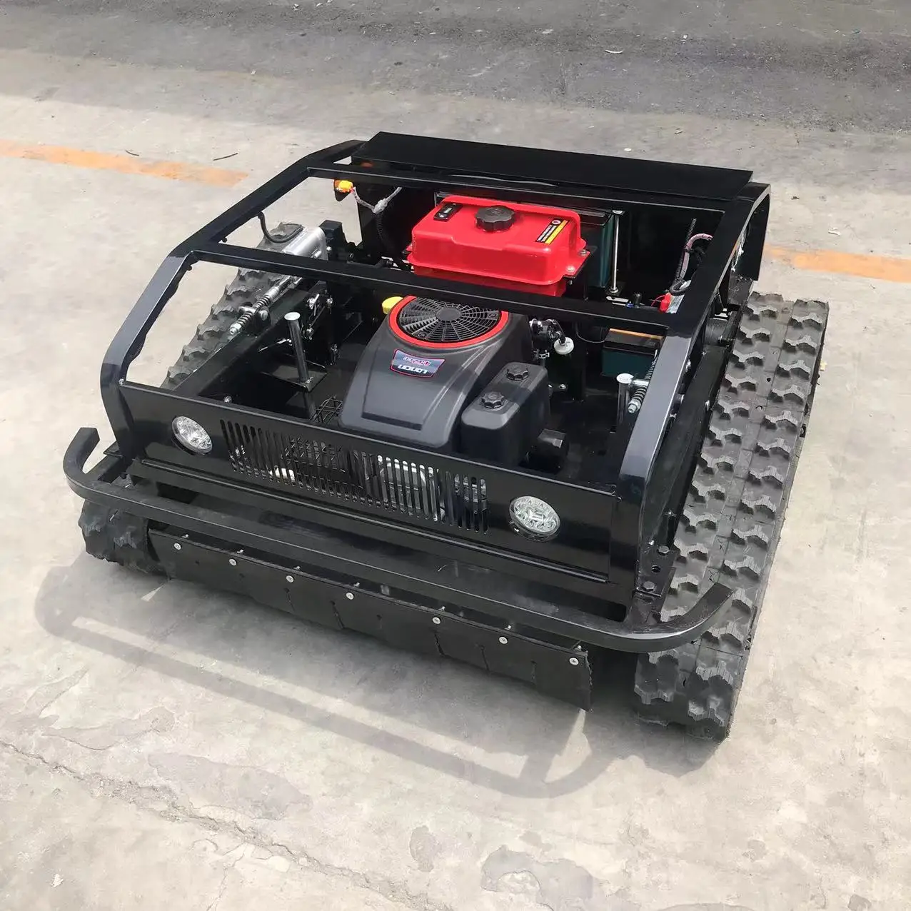 Cortador de grama resistente personalizado com controle remoto sem fio para terreno inclinado, motor de 800mm de largura, saída de fábrica, cortador de grama robótico