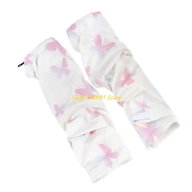 DXAE Women's Butterfly Pattern Cooling Arm Covers For Summer Adventures Lady Outfit