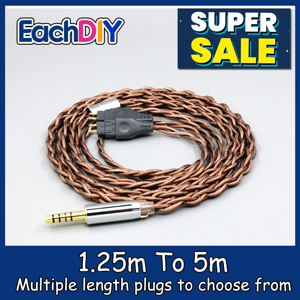 

99% 24k Gold 7n Pure Silver Graphene Shield Earphone Cable For Sennheiser HD580 HD600 HD650 HDxxx HD660S HD58x HD6xx LN008547