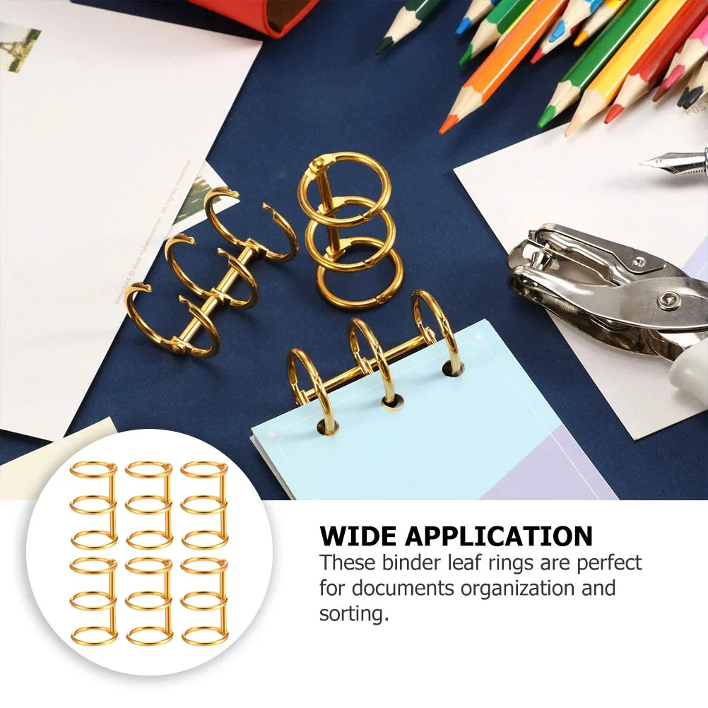 6 قطعة حلقات ربط فضفاضة ورقة حلقة المفاجئة الدائري Diy بها بنفسك الكتابة دفتر لفائف الموثق الايداع المنظم لوازم مكتبية