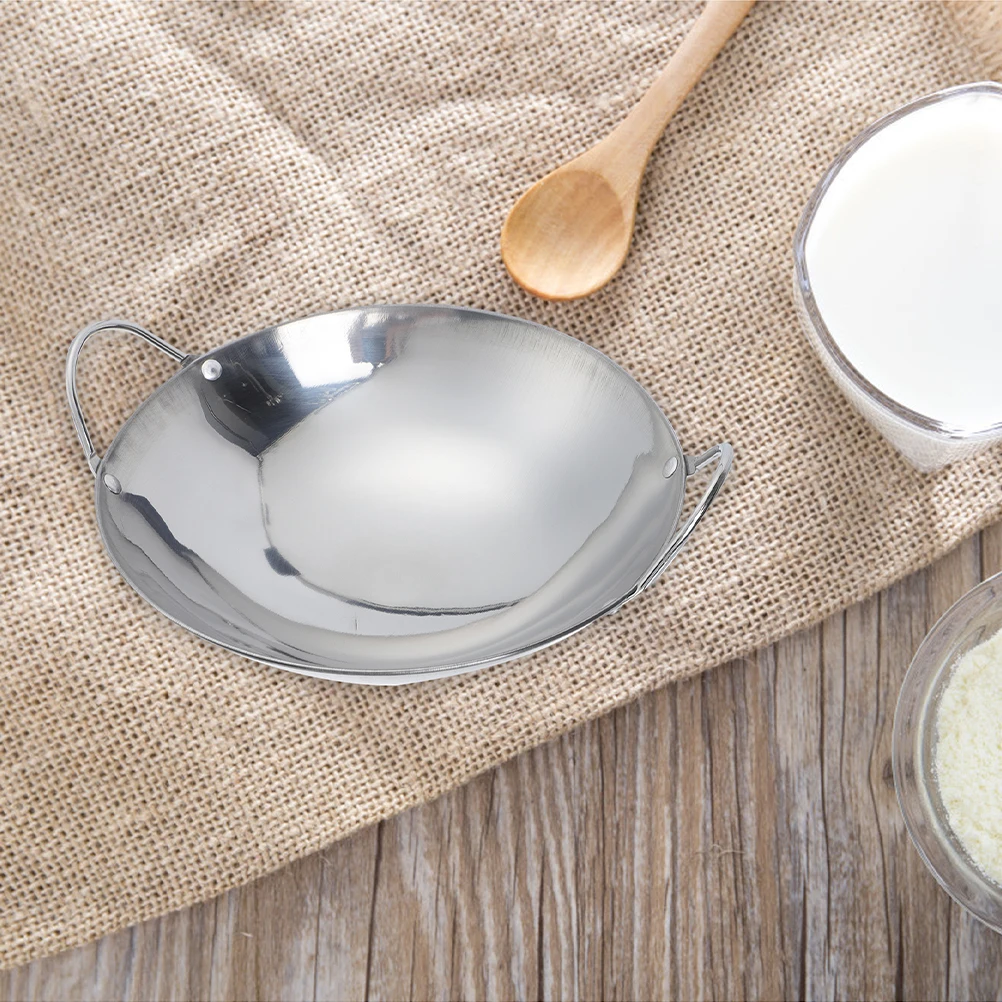 

Anti Overflow Pot 8 Inch Stainless Steel Small Handle Double Cooking Pan Non Stick Easy Clean Kitchen Helper Hot Pot Fry Pan