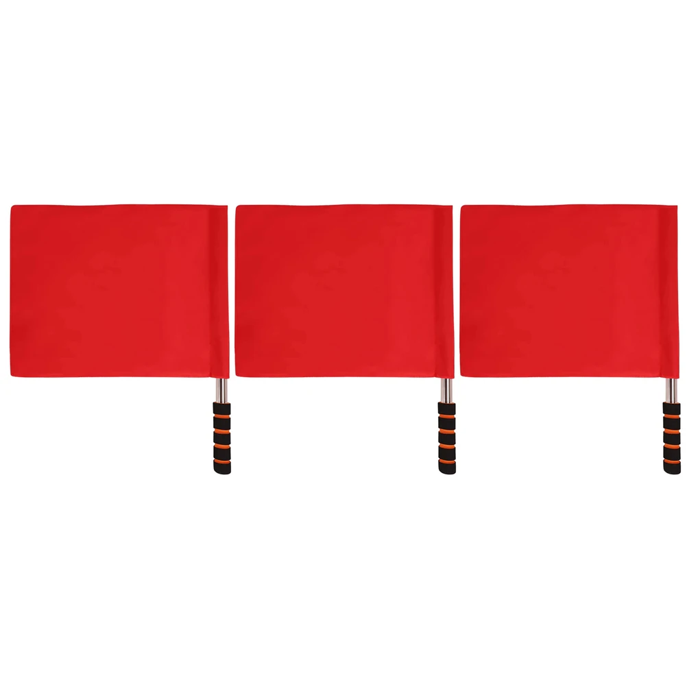 

3pcs Signal Flags Sports Safety Warning Referee Banner Polyester Cotton Racing Party Cheer Traffic Conducting Racing