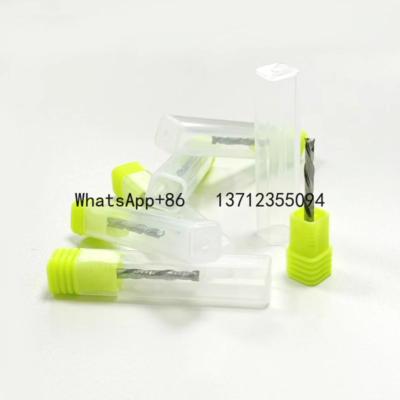 1 Uds 3.175/4/5/6/8/10mm corte hacia arriba y abajo fresa en espiral de 2 flautas-herramienta de carpintería, broca enrutadora CNC de compresión de fresa de carburo