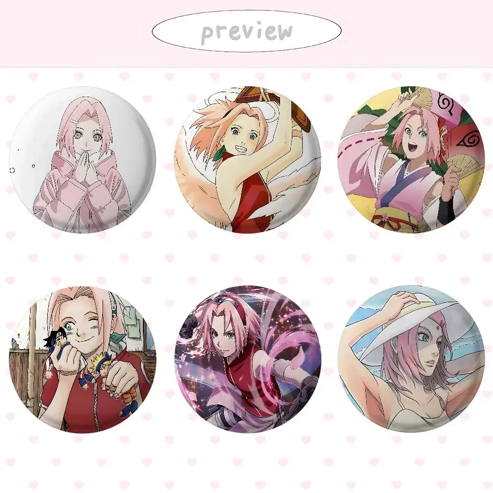 Haruno Sakura Cover Broschen Lustige Meme-Abzeichen Modeschmuck Geschenke