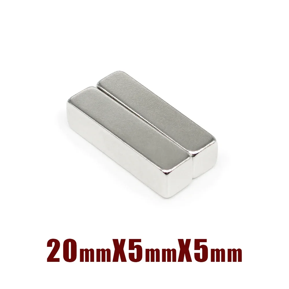 5/10/20/30/50/100PCS 20x5x5 Block Powerful Strong Magnetic Magnets N35 Neodymium Magnet Sheet 20x5x5mm Permanent Magnet 20*5*5