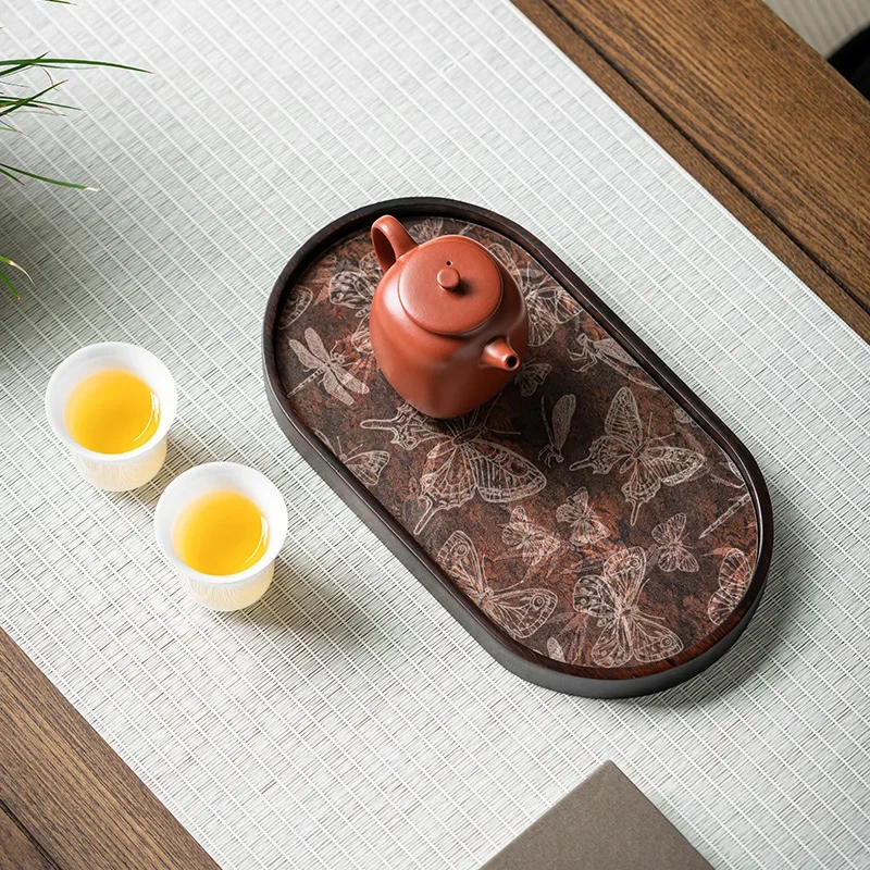 New Chinese Bamboo Tea Tray High-grade Household Simple Dry Brew Tea Table Kung Fu Tea Set Small Tray