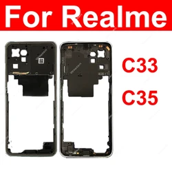 Middle Frame For Realme C33 C35 Middle Housing Frame Cover Holder Parts