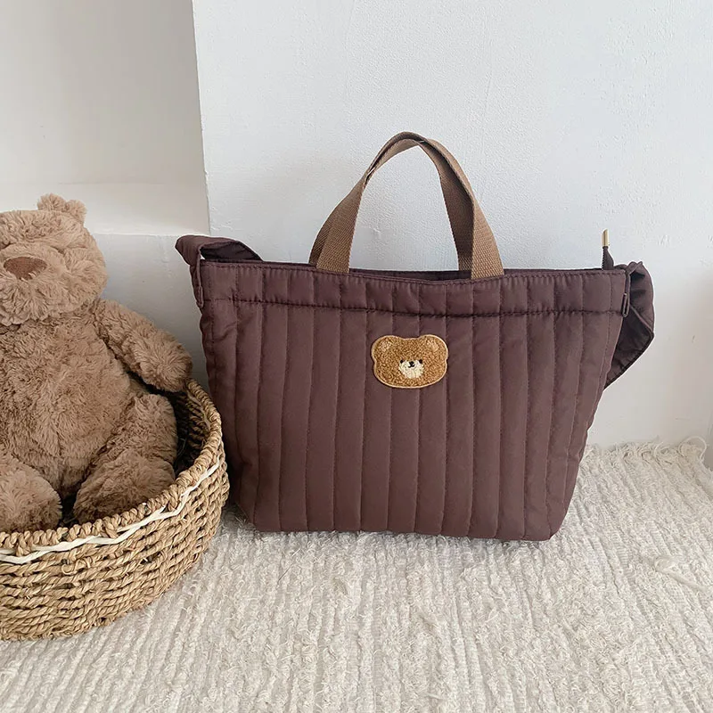 Korean INS Mommy Bag Large Capacity Tote Bag Luxury Designer Bag Mother and Baby Bag Bear Messenger Diaper Bag Baby Stuff