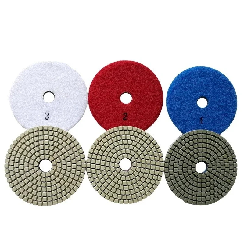 

Granite Marble and Stone Wet Diamond Polishing Tools 3-Step Resin Polishing Pads for Concrete Polishing Pads