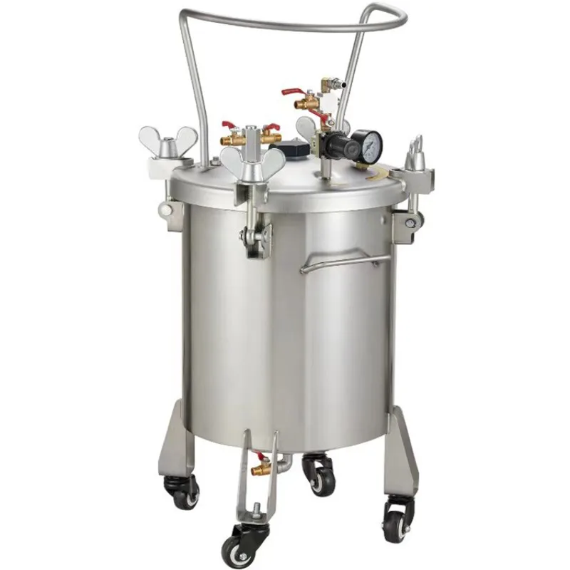 Multi-function Putty Plaster Cement Hand Stirring Automatic 304 SS Pressure Tank Glue Pressure Barrel Without Automatic Mixer