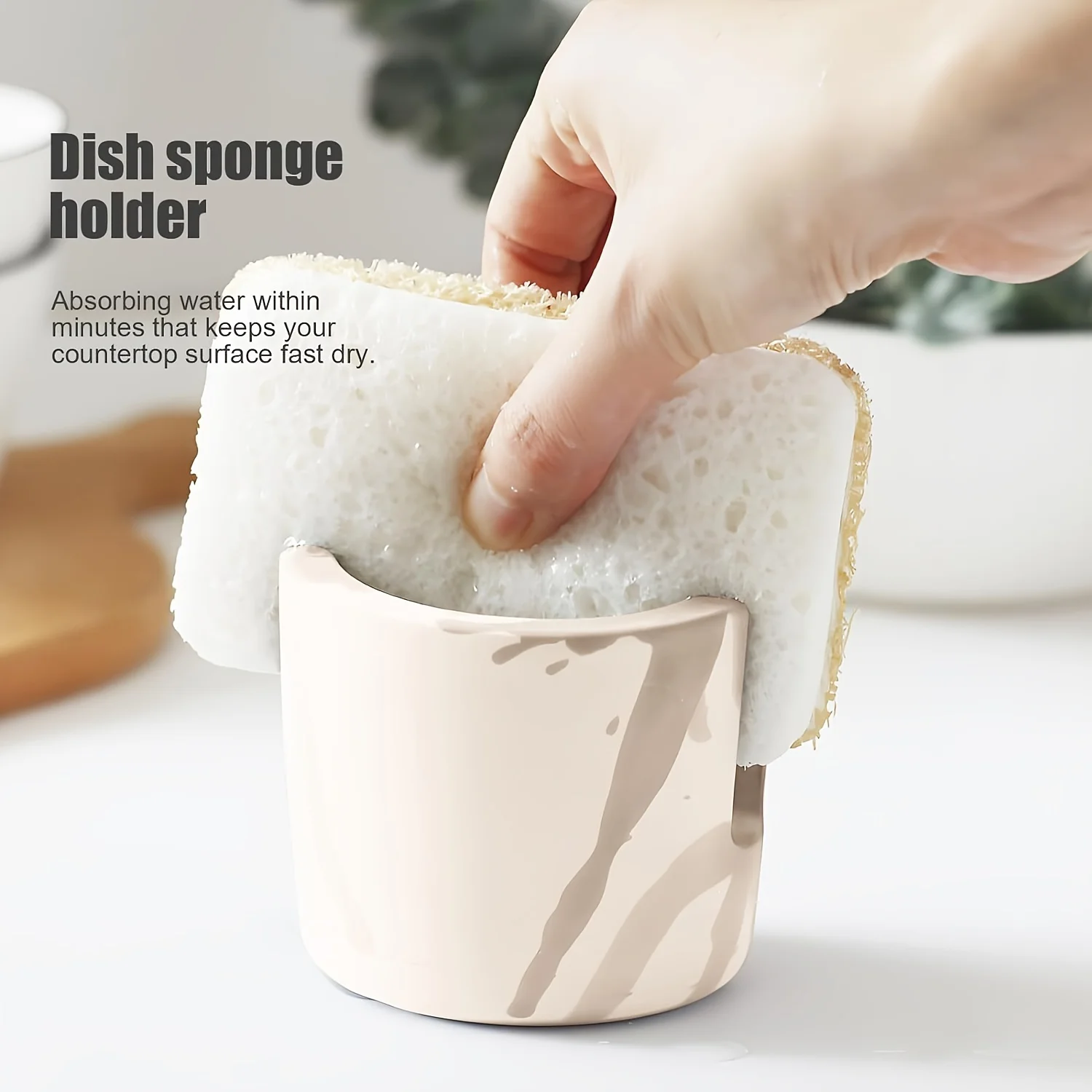 

Kitchen Storage Rack Diatomite Sponge Holder Fast Drying Absorbent Moisture Proof Home Organizer