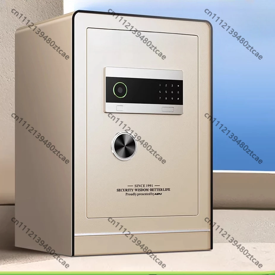 2026 New Smart Fireproof Anti-theft Safe Box Fingerprint Password All Steel Built-in Wardrobe Nightstand for Home Office Use