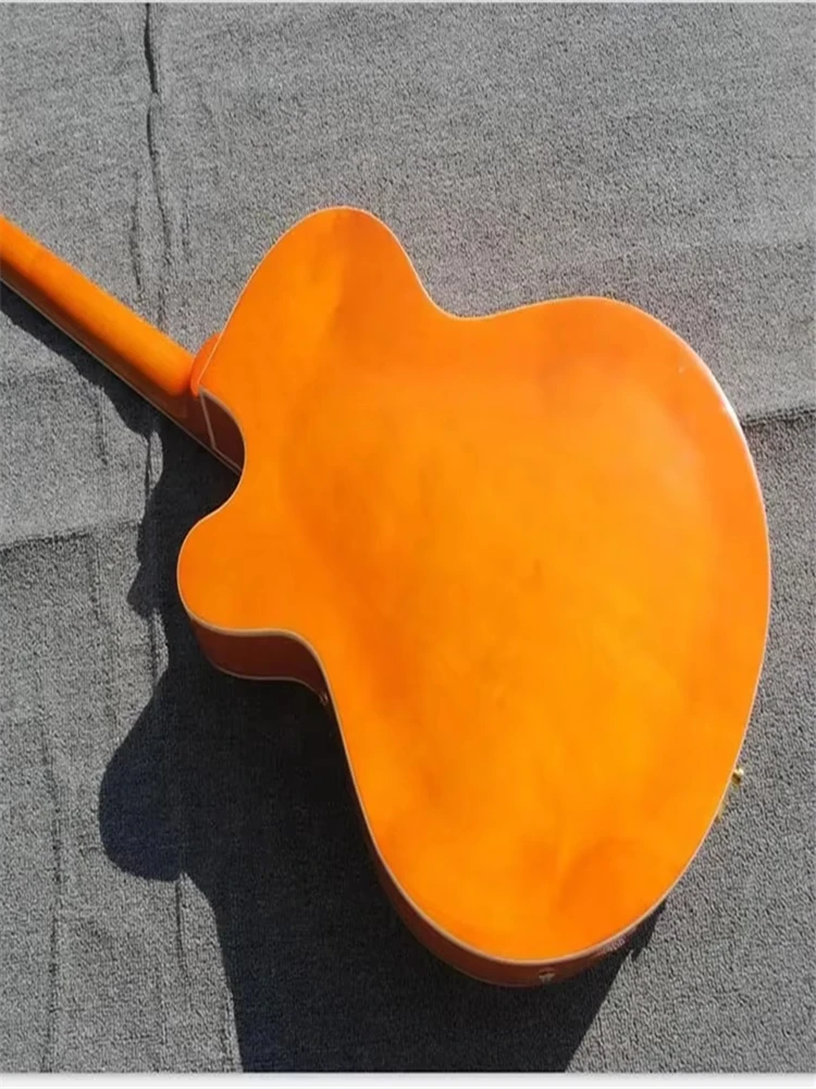 Orange Semi-Hollow 6-String Electric Guitar