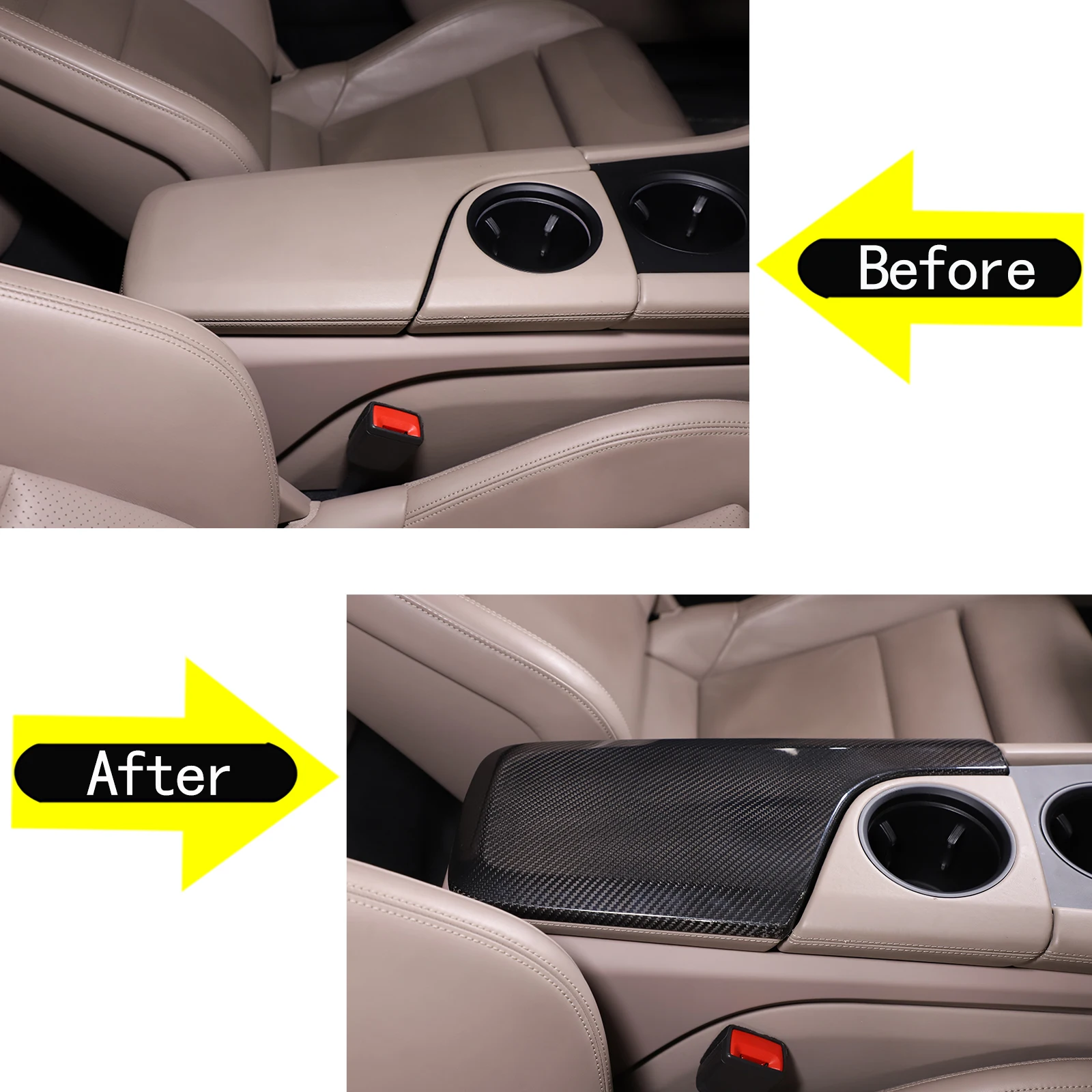 

Для Porsche Taycan 2019-2025 настоящее углеродное волокно автомобильный подлокотник с центральным управлением, крышка панели, накладка, наклейка, автомобильные аксессуары