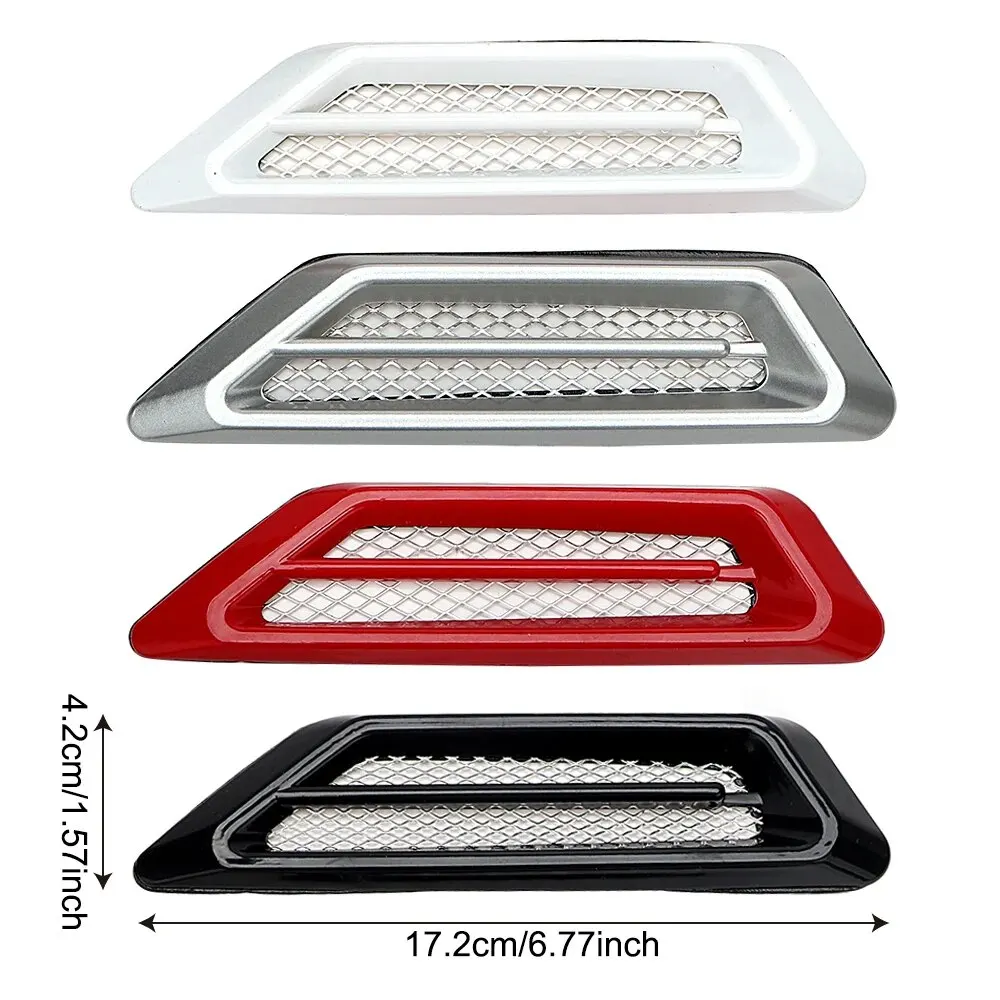 2 stücke 3D Auto Aufkleber DIY Kreative Gefälschte Air Vent Kiemen Design Haube Motorhaube Tür Dekoration Externe Off Road 4x4 Auto Zubehör – Detail 3