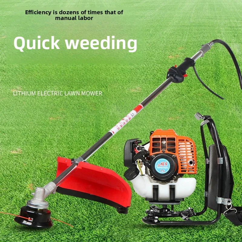 Backpack Brush Cutter, 4-Stroke & 2-Stroke Small Grass Trimmer Weed Whacker