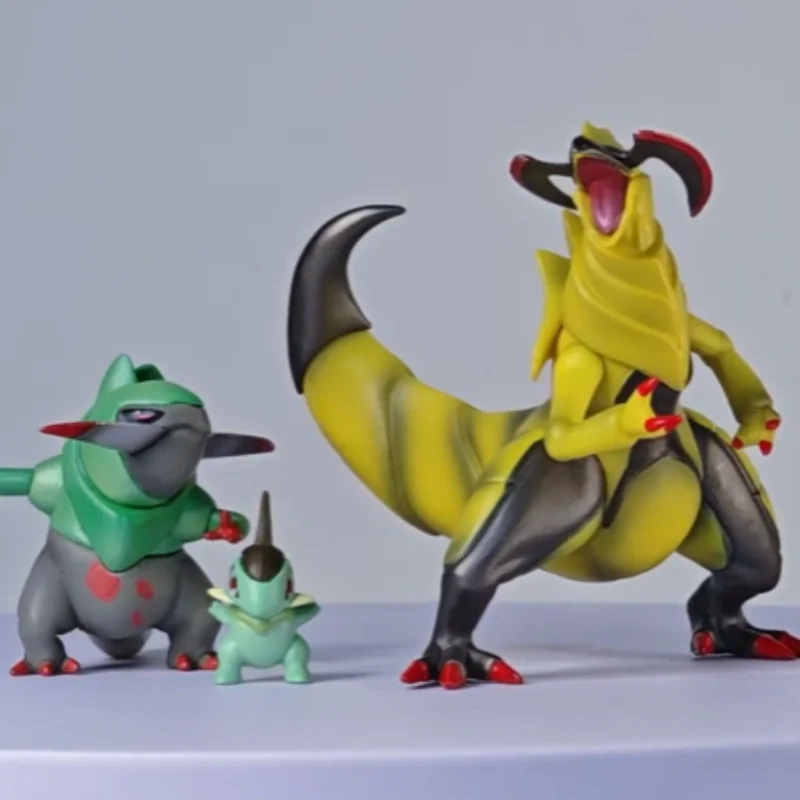 

3pcs/Set Pokemon Anime Figure Haxorus Axew Fraxure Combination Action Figures Coupenotte Axew Pvc Collection Model Toys Gifts