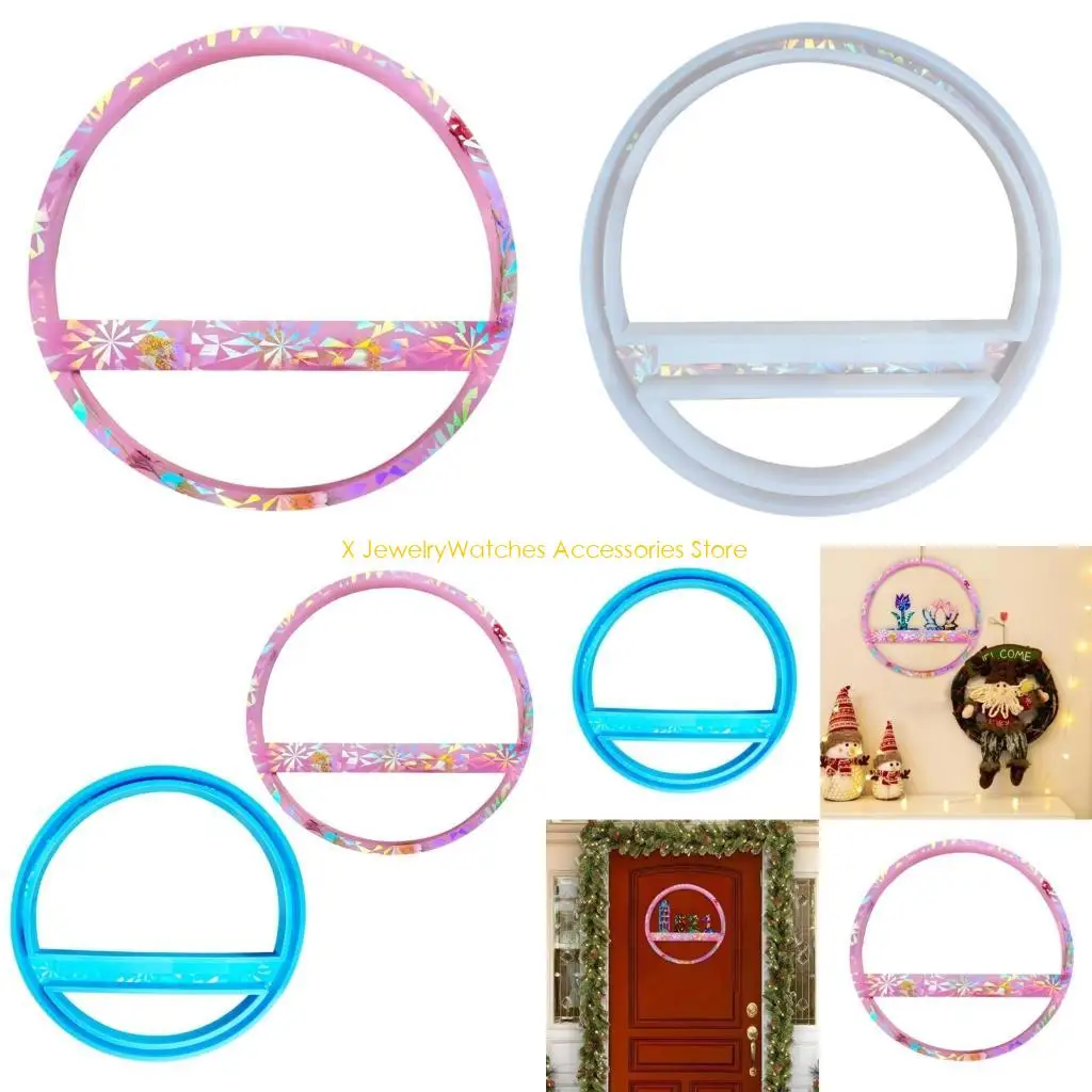

31KD Multifunctional Silicone Round Door Plaques Mold for Home and Office Decoration