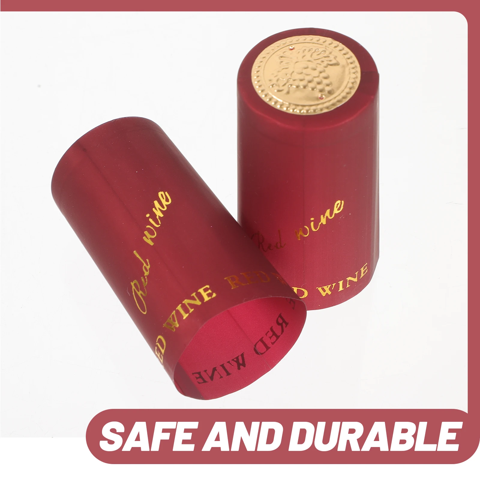 

100Pcs PVC Wine Bottle Caps Heat Shrink Film Sealing Capsules Strong Air Tight Seal for Sparkling Wines Heat Shrink Caps