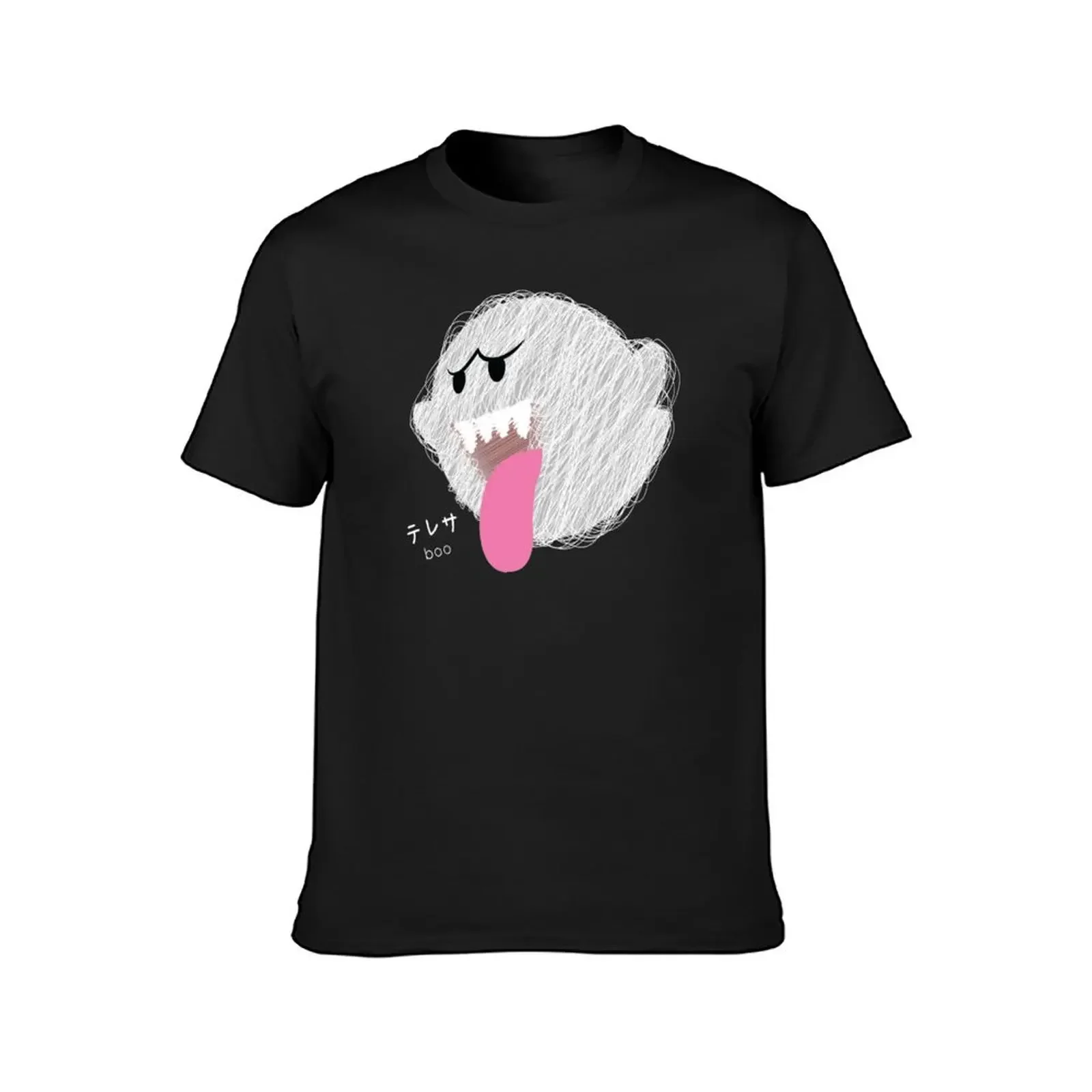 boo -scribble- T-Shirt summer top blanks mens graphic t-shirts hip hop