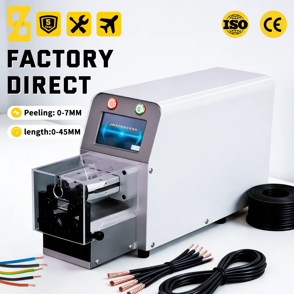 FK-136 Semi-Automatic Coaxial Wire Stripping Machine 0.5-7mm 4 Layers Stripping 300W Electronic Cable Stripping Tool