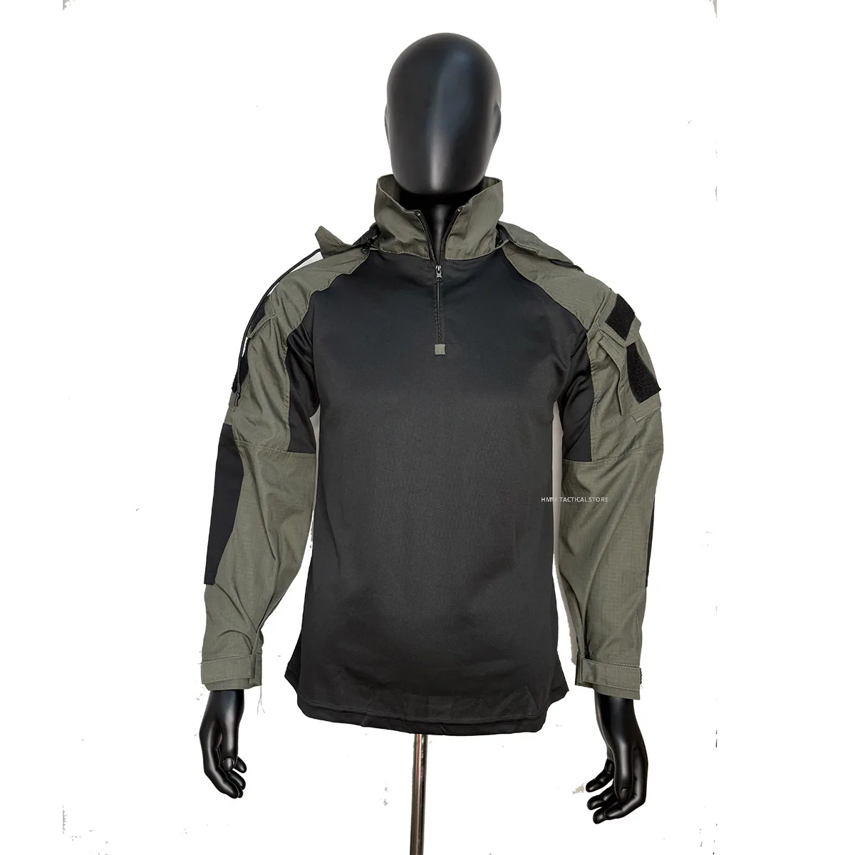 

Уличный тактический костюм лягушки с длинными рукавами, зеленый камуфляжный дышащий тактический охотничий костюм RG, топ, многофункциональный карманный костюм с капюшоном