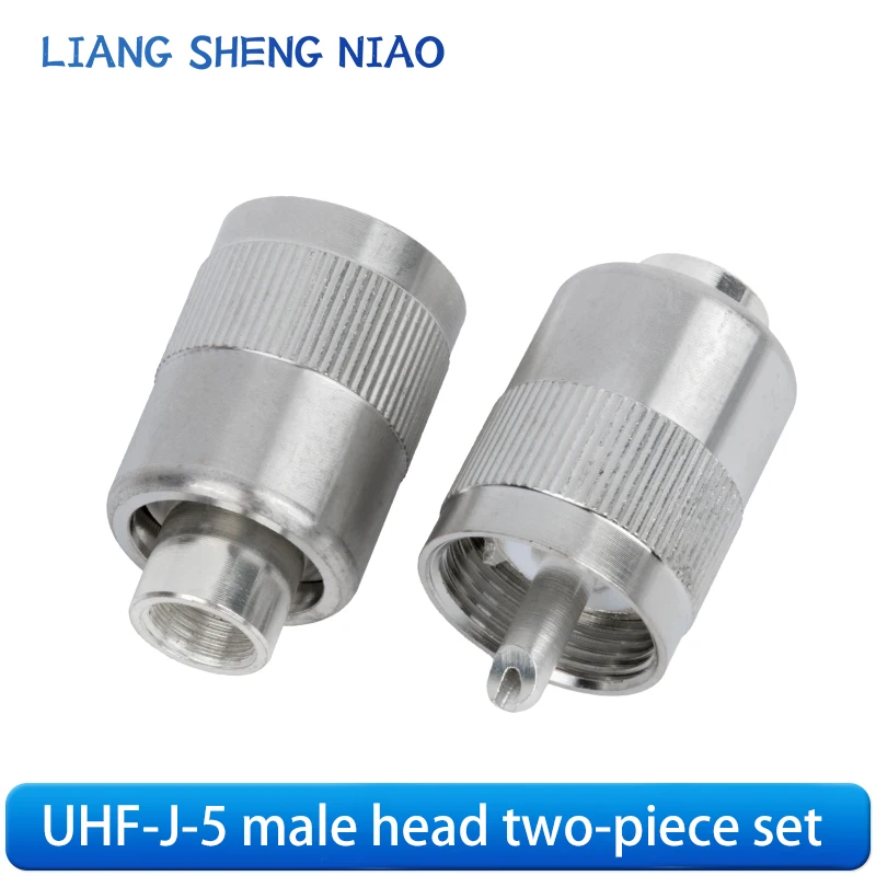 Connector Uhf Mannelijke Plug Pl259 Soldeer Rg8 Rg213 Lmr400 7d-fb Volledig Koperen Verzilverde Tweedelige Set