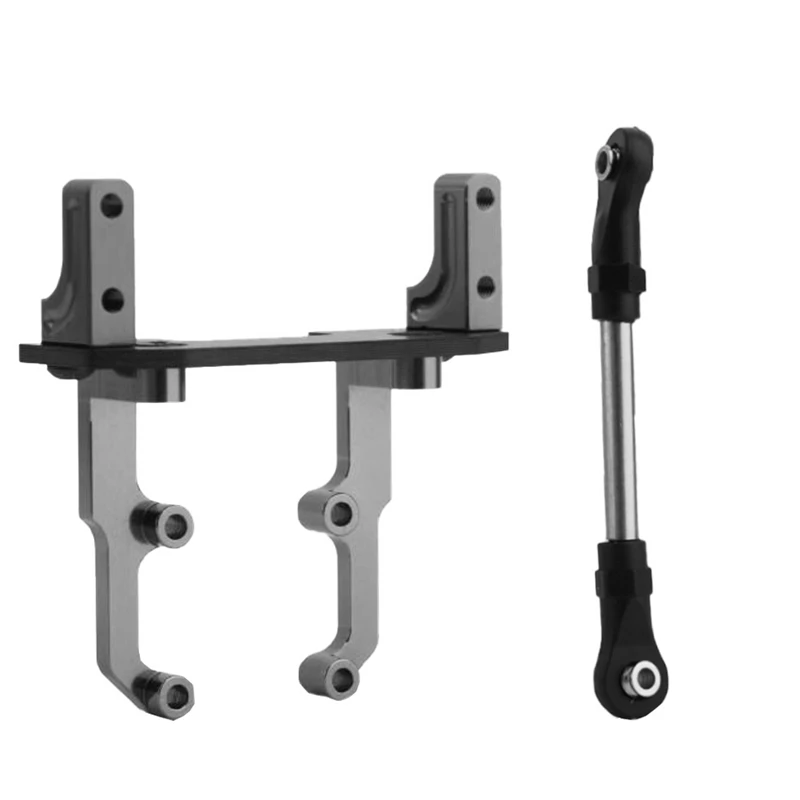 1 Set Metal AR44 Axle For SERVO Mount Stand With Steering Link Rod For Axial SCX10 II 90046 1/10 RC Crawler Upgrades Parts Grey