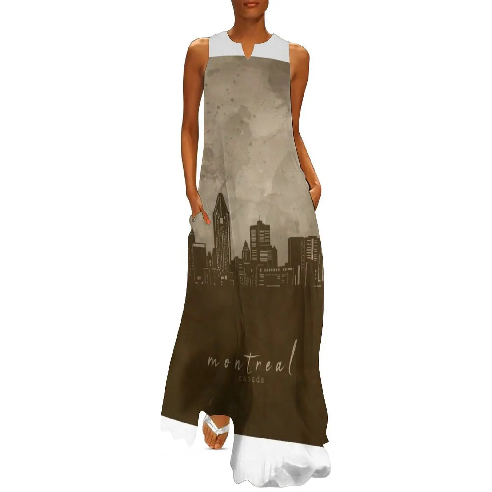 montreal skyline Long Dress Long dresses elegant women's dresses for wedding