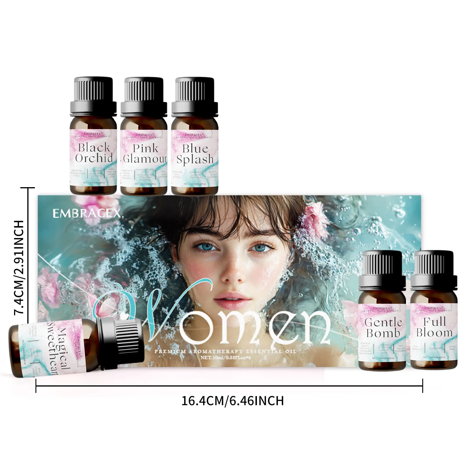 6PC/1Set Set di Profumi da Donna Oli Essenziali Aromaterapia Oli Essenziali Confezione Regalo Olio di Fragranza da Donna per Diffusore di Sapone a Candela