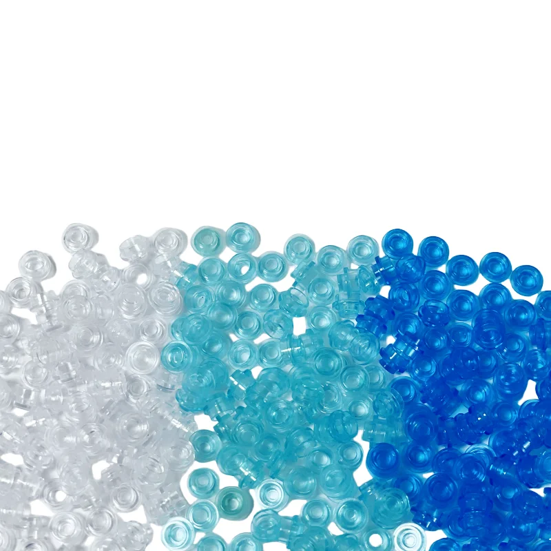 100 pezzi trasparenti sei colori pixel mattoni compatibili MOC Building Block spiaggia sabbiosa parti accessori fai da te compleanno per bambini