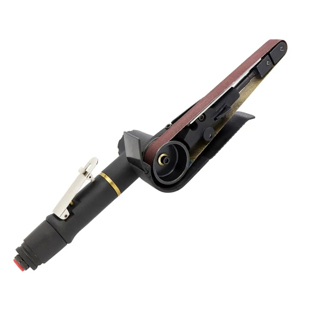 Pneumatic Polishing Air Belt Sander 16000rmp 20*520mm For Grinding Machine Parts Rotatable Handle Steel Welding