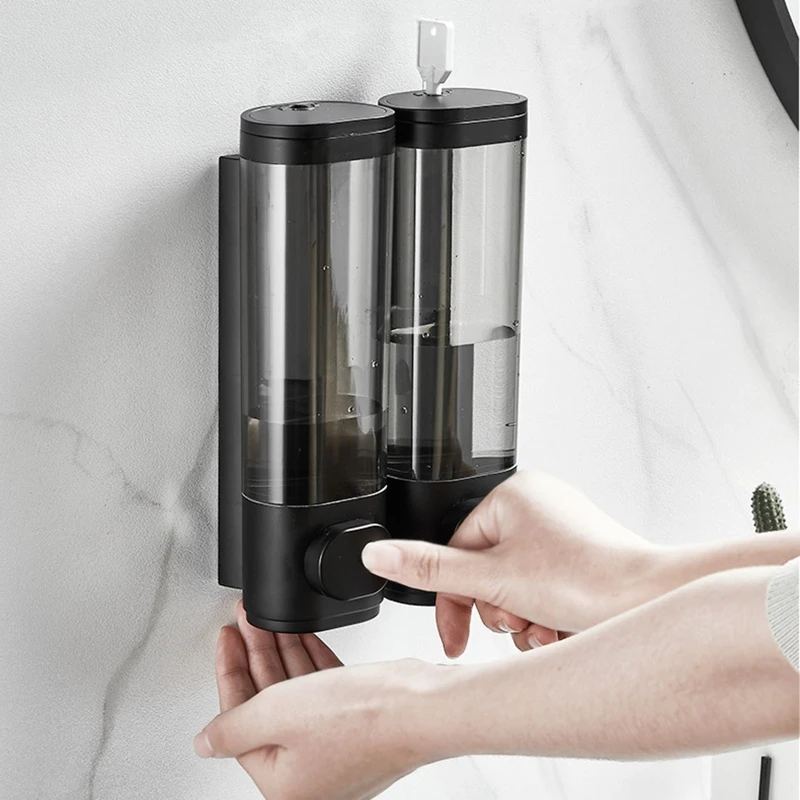Nouveau Distributeur savon simple/Double distributeur shampoing bain douche