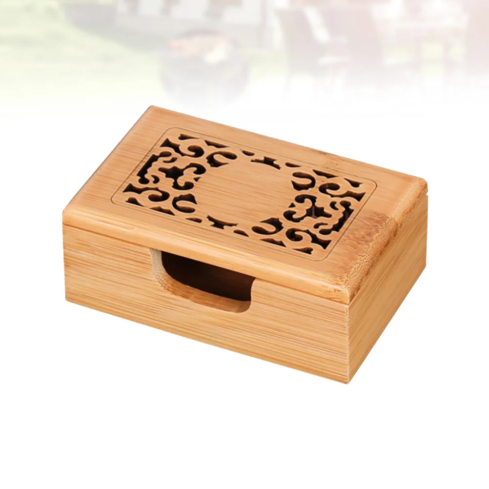 1 pçs caixa de armazenamento de nome eco-friendly bambu caso de negócios minimalista suporte de mesa para escritório escola hospital cartão organização