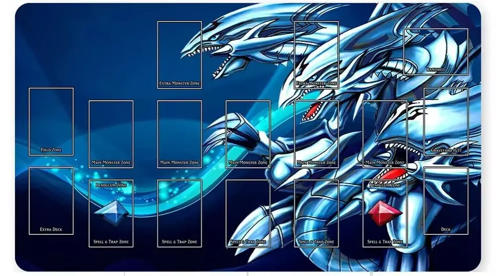 

YuGiOh Playmat Card Game Mat Play mats Compatible for OCG + Free Bag - ygo (45)