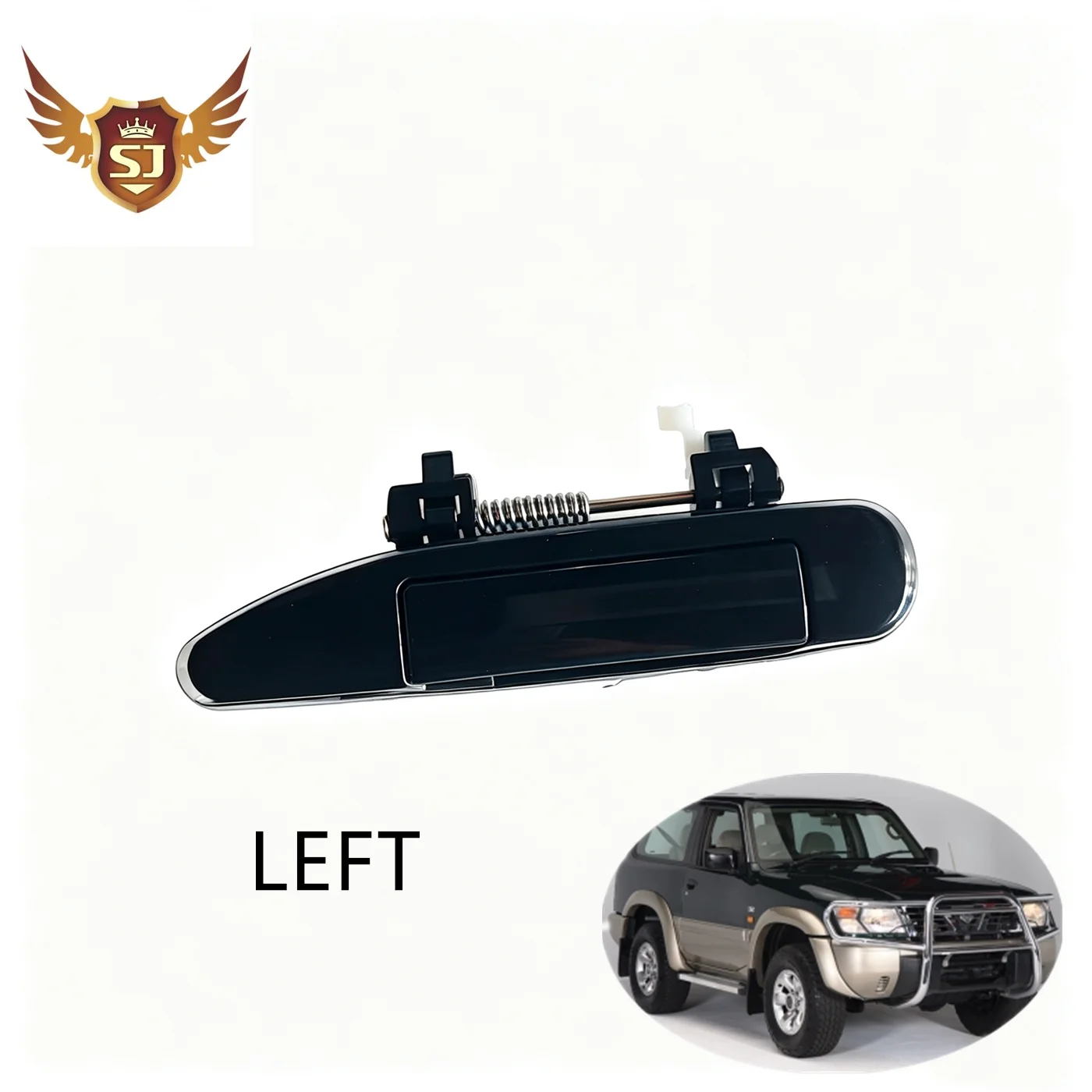 Chrome Black Exterior Door Handle Set for Nissan Patrol Y61 GU 1997-2016 Front Rear Right Left Car Accessories