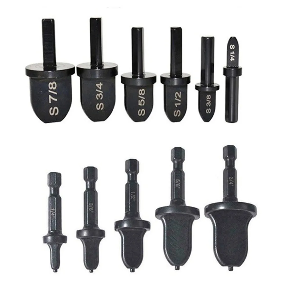 /11PCS /Tube /Expander Tool Set 45# Steel Copper Pipe Swaging Drill Bit For Air Conditioner Installation HVAC Refrigeration Repa