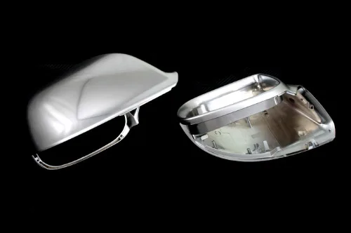 One Set of 2 Pieces S Line Style Silver Matt Chrome Side Mirror Replacement Cap For Audi Q5