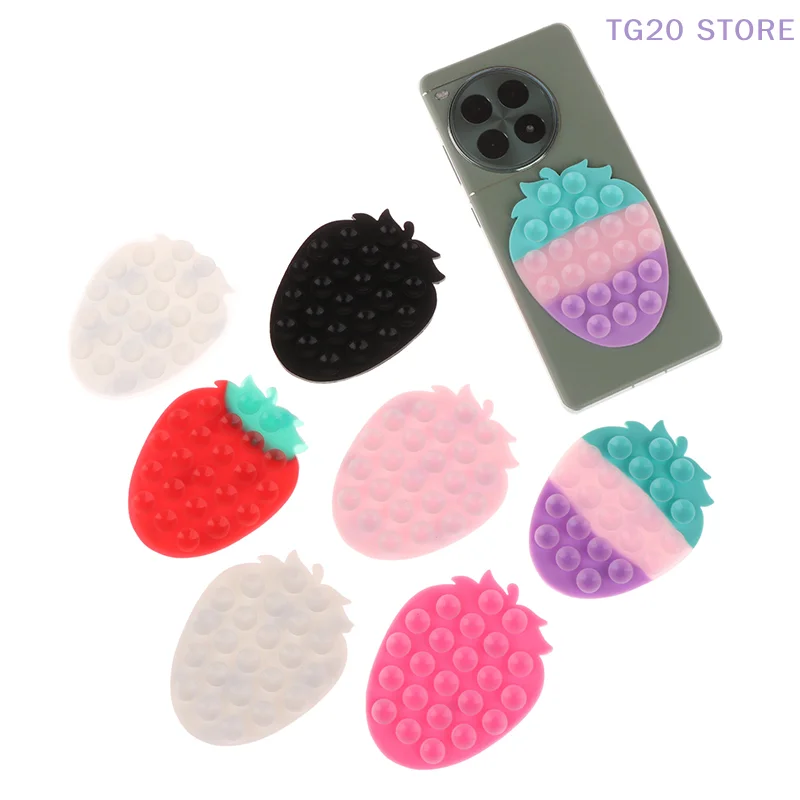 Универсальная присоска для мобильных телефонов, крепление на присоске с клубникой, портативная подставка для телефона, фиксированная накладка для телефона, автомобильный навигационный кронштейн