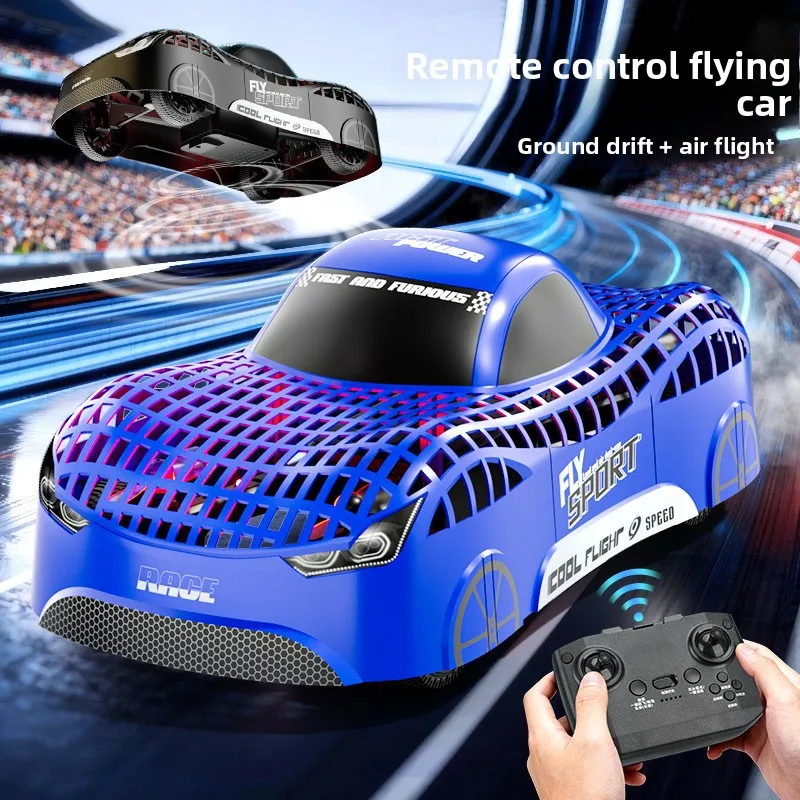 New land and air dual-purpose dual-mode flying car 2.4G remote control quadcopter stunt drift remote control racing car