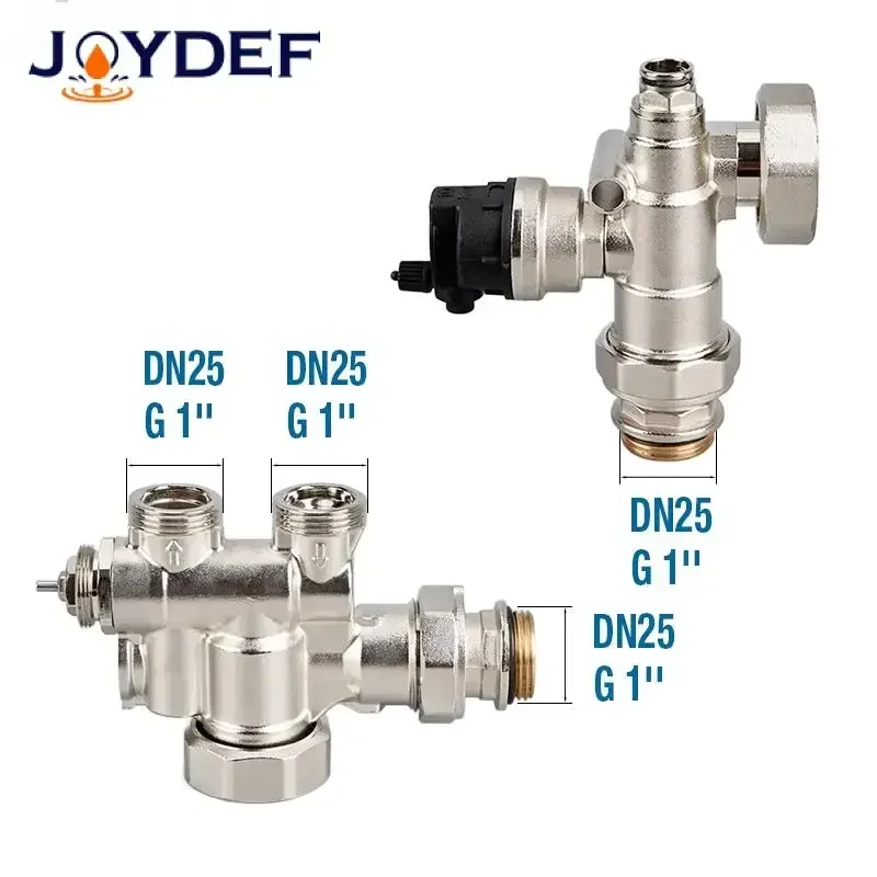 DN25 Brass Underfloor Heating Temperature Control Mixing System Intelligent Temperature Control Mixing Center