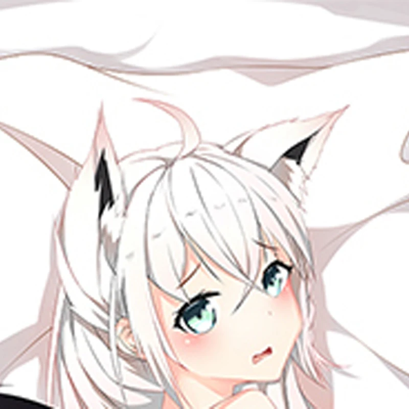 New Pattern Dakimakura Anime Shirakami Fubuki Double-sided Print Life-size Body Pillow Cover Bedding Gifts