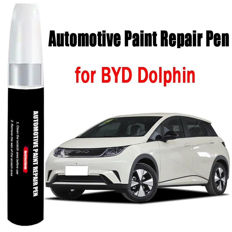 

Ручка для ремонта автомобильной краски и царапин для BYD Dolphin 2025 2024 2023, ручка для ретуши, аксессуары для ухода за краской, белый, черный