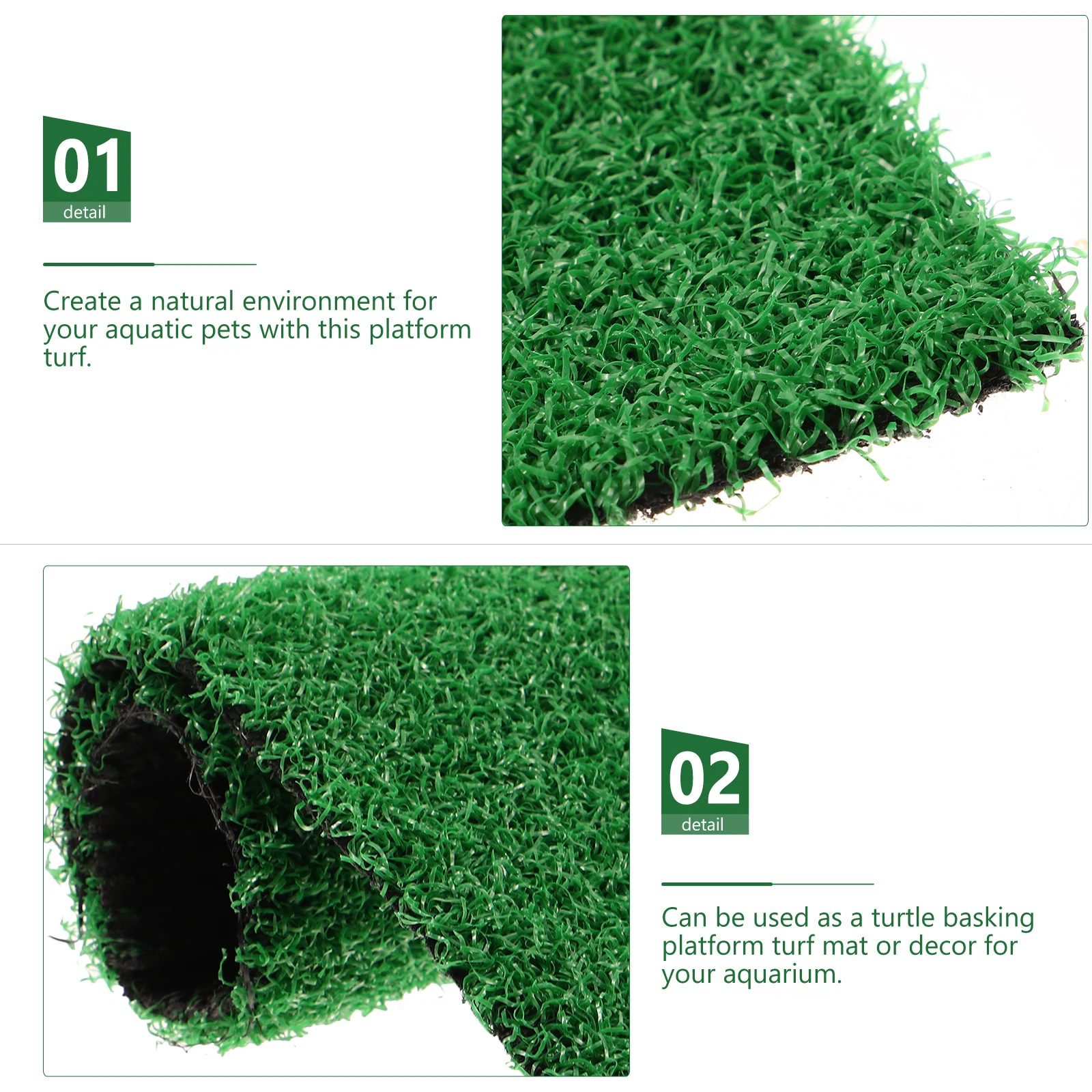 

35X35 Artificial Grass Turf Turtle Basking Platform Pad Reptile Plastic Aquarium Decor Simulation Lawn DIY Fake Grass Mat Pet