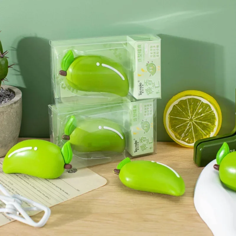 1 Pcs Mango Shape Eraser Emulational Fruit Pencil Correction Eraser Student Stationery