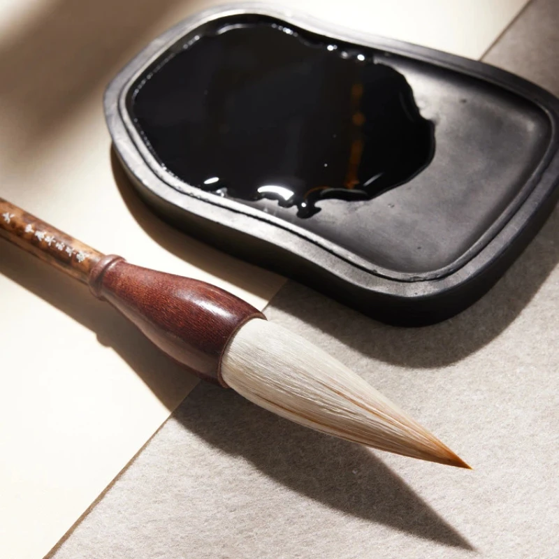 Mixed Hair Chinese Calligraphy Brush Set Woolen Multiple Hair Large Fu Character Writing Brush Pen for Spring Festival Couplets