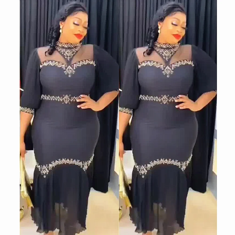 Plus Size African Party Dresses for Women Dashiki Ankara Wedding Evening Gown Sexy Bodycon Maxi Long Dress Africa Clothing 2024