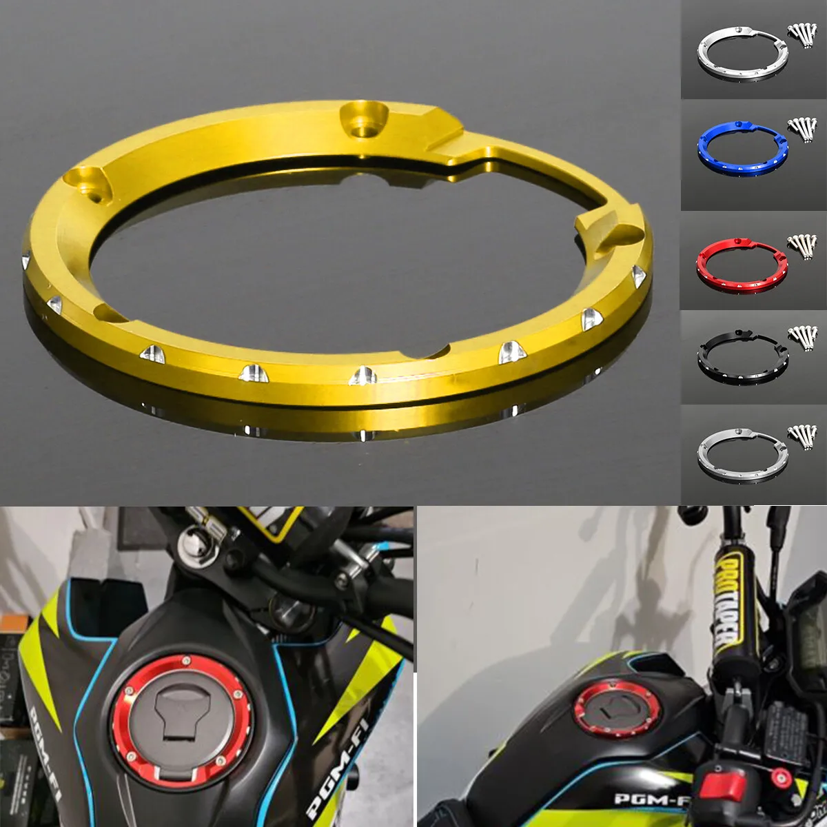 

CNC Front Gas Fuel Tank Lid Guard Cover For Honda Monkey 125 Grom 2018-2023 CNC Front Gas Fuel Tank Lid Guard Cover