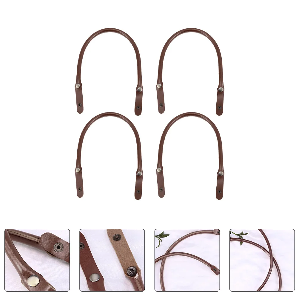 4 قطعة أشرطة حقائب اليد حقيبة ملحق مقبض إصلاح الملحقات مادة PU متعددة الاستخدامات لصنع حقائب اليد بنفسك