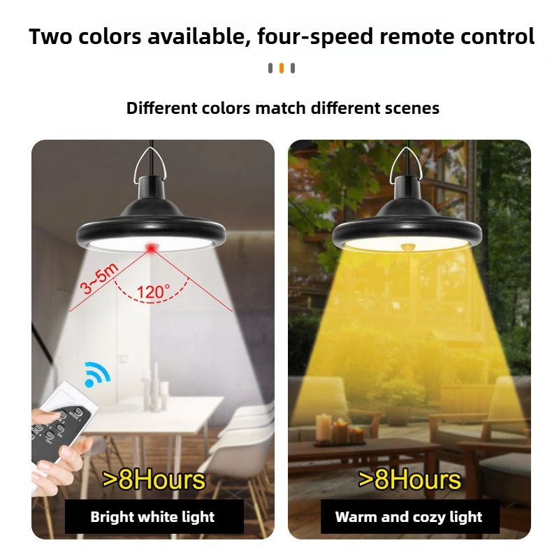 Solar Outdoor Light Double Head 112 LED Motion Sensor Waterproof Solar Shed Light For Courtyard Garden Garage Upgraded 8800mAh